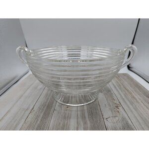 Manhattan Park Avenue 9” Large Footed Fruit Serving Service Bowl Anchor Hocking